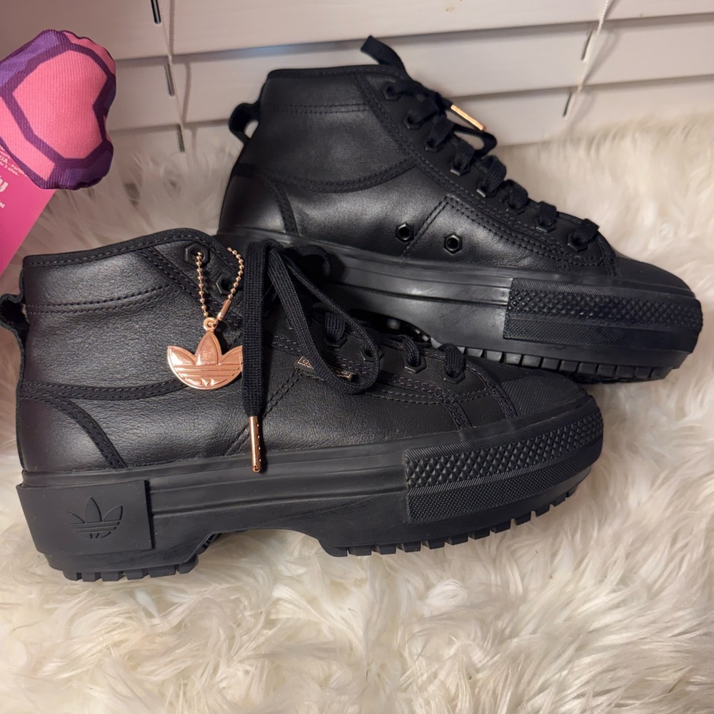 Adidas Women's Black Platform Sneakers